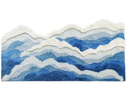 Deurmat - vloermat - deurmat binnen - deurmatten - deurmatten voor binnen - deurmatten voor binnen - deurmatten binnen - droogloopmatten - droogloopmatten binnen - 60*80cm - blauw