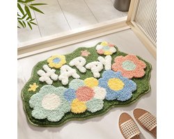 Deurmat - vloermat - deurmat binnen - deurmatten - deurmatten voor binnen - deurmatten voor binnen - deurmatten binnen - droogloopmatten - droogloopmatten binnen - 50*80cm - groen