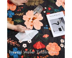 Deurmat - Vloermatten - Vintage patroon - Zwart - 80*50cm - Polyester - Klein vloerkleed met bloemenmotief - Deurmat voor binnen - Antislip laagpolig vloerkleed - Voor entree, keuken, voordeur, entree, hal, kinderkamer - Voetmatten