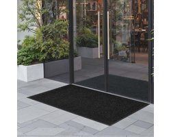 Deurmat Vuilvangmat - Binnen/Buiten Entreemat - Formaat 183 x 122 cm - Antislip PVC-achterkant - Wasbaar - Hoog Absorberend - Gestreept - Grijs