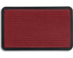 Deurmat - Vuilvangmat Opstapmat - Entree Schoonhouden - Gegroefde Structuur - 50 x 80 cm - Rood