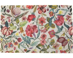 Deurmat Zara bloemen 75x50cm