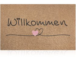 Deurmatten voor buiten, met duurzame antislip rubberen onderkant, zeer absorberend, gemakkelijk te reinigen, voor huisdeur, duurzaam, bruin