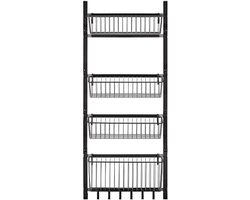 Deurorganizer met 4 rekken - Ruimtebesparend opbergsysteem voor keuken en badkamer