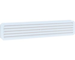 Deurrooster - 451,5X91,7Mm - 2-delig - Wit kunststof