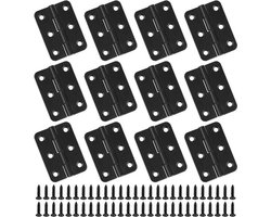 Deurscharnieren Zwart - Kastscharnieren Hout - Meubels Repareren - Verdikt IJzer - 2 Inch - Zwart