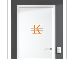 Deursticker Met Naam -  Kamil - Oranje