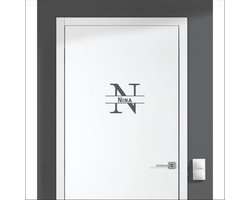 Deursticker Met Naam -  Nina - Antraciet
