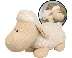 Deurstopper - 1 KG - Voorkomt dichtslaande deuren - Dieren - Decoratief model voor binnen - Donkerwit - Schaap
