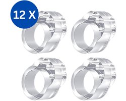 Deurstopper - Deurbuffer Transparant - Stootdoppen Zelfklevend - Deurklink Bescherming - Deurstoppers voor binnen en buiten - Set van 12 Stuks
