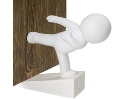 Deurstopper Dier - Decoratieve Bescherming - Vloer Beschermen - Zwaar Grijze Stof - 15.6 x 8.9 cm - Meerkleurig
