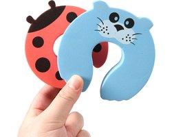 Deurstopper foam - Dieren deurstopper - Kidsproof - Deurstopper - Groen/Blauw - Foam