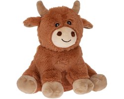 Deurstopper koe - zacht - 1 kilo - bruin - polyester - 24 cm - dieren thema deurstoppers - koeien