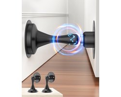 Deurstopper Magnetische Deurvanger - Patio Deurstoppers Binnen Deurstoppers voor Plinten Vloer Deurstoppers vaste Deurstopper Buiten, Muur Gemonteerde Deurstopper Buiten Magnetische Deurhouder Metaal Chroom - 2 Pack