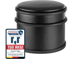 Deurstopper mat zwart - elegant en modern - 11 kg zwaar design met rubberen ring - ter bescherming van de deuren