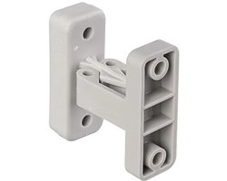 Deurstopper met klem voor garagedeuren - 48 x 18 mm - grijze kunststof