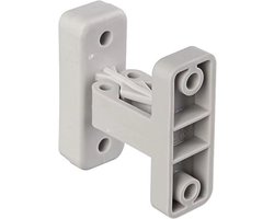 Deurstopper met klem voor garagedeuren - 48 x 18 mm - grijze kunststof