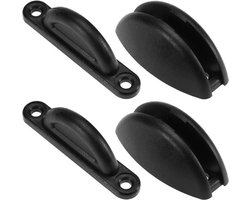 Deurstopper Retainer Plastic Deurstopper Beugel Deurstop Camper Boot Caravan Zwart
