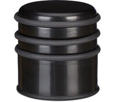 deurstopper - rubberen ringen - zwaar - ∅ 7 cm - kunststof - zwart
