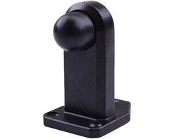 Deurstopper RVS - Deurvanger Rubber - Deuren Open Houden - Winddicht Ontwerp - Lang Model - Zwart