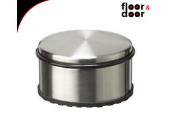 Deurstopper set van 2 - Deurblokkeerder - Stevige Heavy Duty Deurvastzetter - Deurklem gemaakt van Metaal en Rubber - 11 x 11 x6 cm (2 stuks), by Floor&Door