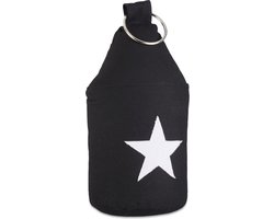 deurstopper ster - met handgreep - 23 cm - deurbuffer - zwart