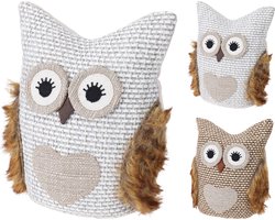 Deurstopper-vriendelijke uil-witgrijs-wit-bruin-assorti