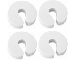 Deurstoppers - kinderbeveiliging - Deurstopper - foam - 4 stuks - wit
