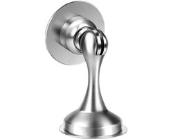 Deurstoppers Magnetische deurvanger - 4-pack RVS, zware deurstoppers voor onder- en bovenkant van de deur - Wand- en vloermontage, geen boren nodig 3M-lijm en schroeven Sterke magneet Houdt de deur open (zilver)