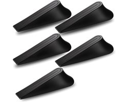 Deurstoppers Set - Deurwiggen - Deur Open Houden - Antislip Rubber - 5 Stuks - Zwart