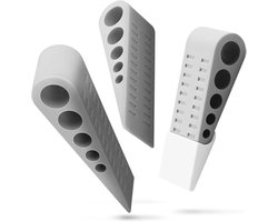 Deurstoppers van rubber, set van 3 - niet giftig, veilig voor kinderen en huisdieren, in hoogte verstelbaar, antislip wiggen, deurstoppers, tapijt- en raamstoppers.