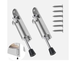 Deurstoppers voor binnen - deurbuffer - deurvastzetter - Deurstopper - Deurstopper, rem - Verstelbaar - Veer-intrekbaar - gemakkelijk in en uit te stappen - draagbaar - geschikt voor appartementen, buiten, woningen en commercieel gebruik - 2 stuks
