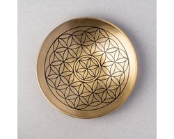 Deva Loves - Gegraveerd Messing Schaaltje | Flower of life