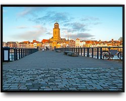 Deventer Fotolijst met glas 50 x 70 cm - Prachtige kwaliteit - Foto - Poster - Harde lijst met Glazen plaat ervoor - inclusief ophangsysteem