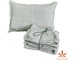 DevoHome 3-delige beddengoedset - Hennep beddengoed van 100% hennep - dekbedovertrek 200 x 200 cm + 2x kussensloop 50 x 70 cm -Biologisch & ecologisch - Hypoallergeen