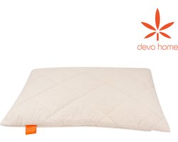 DevoHome Hennep Kinderkussen - Hemp Pillow - 35x45 cm - Plat kussen voor pasgeborenen - Anti allergeen - Voor kinderen - Katoen en Hennep - Baby Kussen