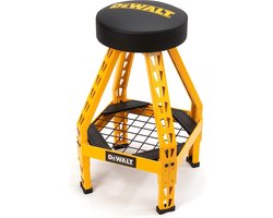 DeWalt Werkplaatskruk DXSTFH030 - Werkkruk - Max. 135KG - 360 Graden Draaibaar - Krasbestendige Zitting - Bestand tegen Roest/Corrosie - Staal - Geel/Zwart
