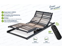 Dexitex Elektrische Lattenbodem beukenhout 28 latten 80/200, met draadloze afstandsbediening