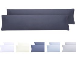 DEXO® Lang Kussen voor Zijslapers - Lichaamskussen - Lang Kussen - Donkergrijs - 150cm x 40cmx 1cm