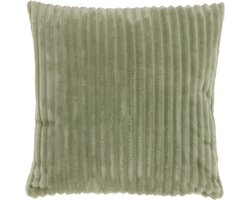 DEZ - Sierkussen - 45x45 cm - Effen - Ribmotief
