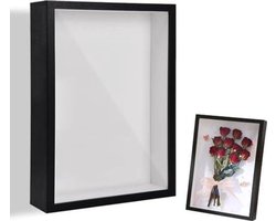 Deze 3D stereoscopische fotolijst, met afmetingen van 20,3 x 25,4 cm, is geschikt voor objecten met een dikte tot 3 cm.