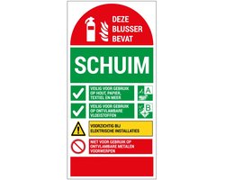 Deze blusser bevat schuim bord - Dibond - 20 x 10 cm
