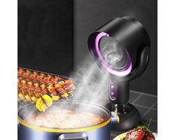 Deze luchtreiniger is geschikt voor roken binnenshuis, is een draagbare afzuigventilator, een afneembare afzuigkap en een afzuiger voor kookdampen, geschikt voor barbecues, kookpotten en keukens (paars).