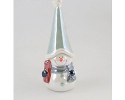 Deze prachtige handgemaakte sneeuwpop hoort er helemaal bij in uw huis tijdens de koude dagen of kerstperiode. Dit is een echte blikvanger vanwege de mooie, glanzende en gedetailleerde afwerking. Voor uzelf of Bestel Een Kado