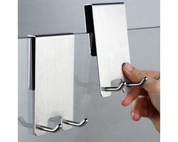 Deze tweedelige, aan de muur te bevestigen douchehaken maken het mogelijk om een handdoekrek te installeren zonder te boren en zijn geschikt voor douchecabines met een wanddikte van 6-11 mm.