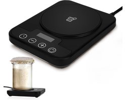 Deze warmhoudmat Geschikt voor zuurdesemstarter heeft een temperatuurregelbereik van 21-43 °C (70-110 °F) met een nauwkeurigheid van 0,5 °C (1 °F), een timerfunctie (0-24 uur), een intelligent geheugen (Zwart)