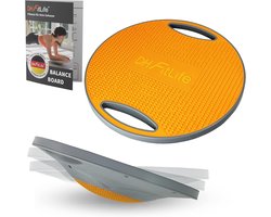DH FitLife Balansbord, balansbord met handgrepen, extra groot Ø 42 cm, max. 200 kg, evenwichtstrainer, fitness balansboard volwassenen en kinderen, incl. handleiding (mogelijk niet beschikbaar in het