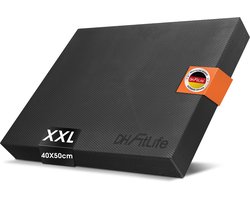 DH FitLife Premium Balanskussen – Ideaal voor Evenwichts- en Stabiliteitstraining, Yoga, Pilates, Core-training en Fysiotherapie (Svart, XXL)