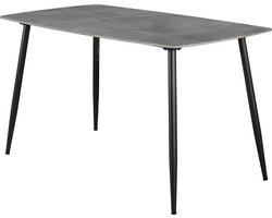 DH Interior Eettafel Leny Lichtgrijs Keramiek 140x80 cm - Keramiek - Industrieel - Deens ovaal