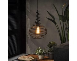 DH Interior Hanglamp Industrieel Kelsey Kegel Zwart 1-Lichts 1-lichts - Zwart - Industrieel